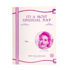 Vintage Sheet Music A Most Unusual Day 1948 Jane Powell Date With Judy Movie